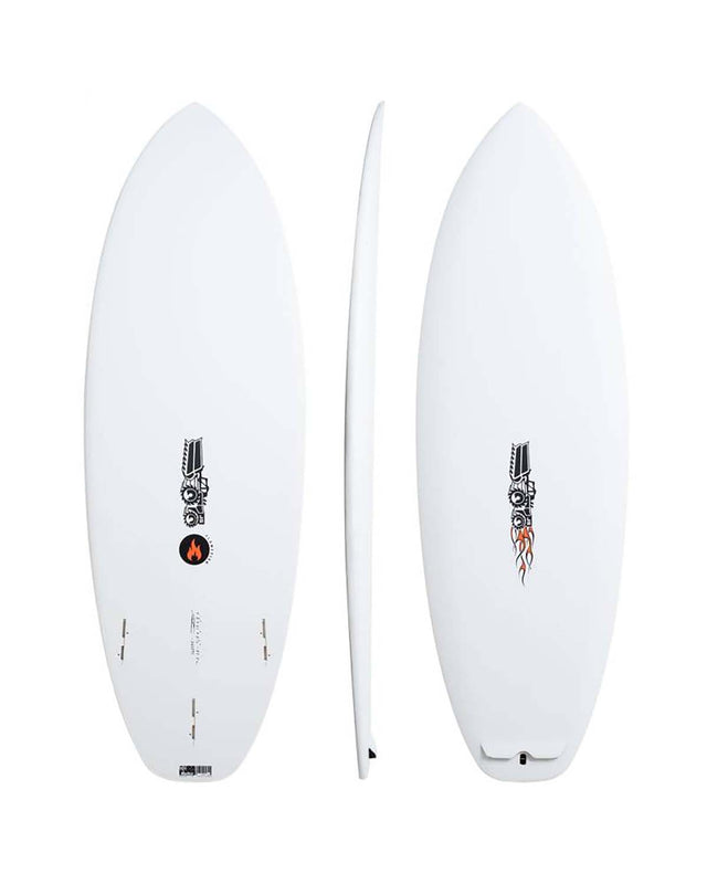 JS SoftBoard 5'2 FLAME FISH SOFTBOARD WHITE EPS 5ft2