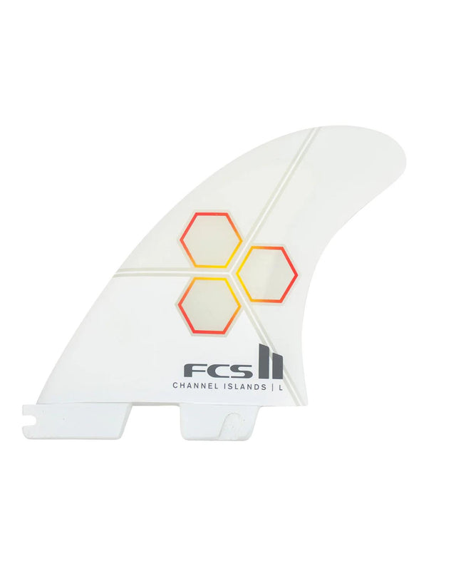Fcs Fins Ii Channel Islands Pc Large White/flame Tri-quad Retail Tri Quad